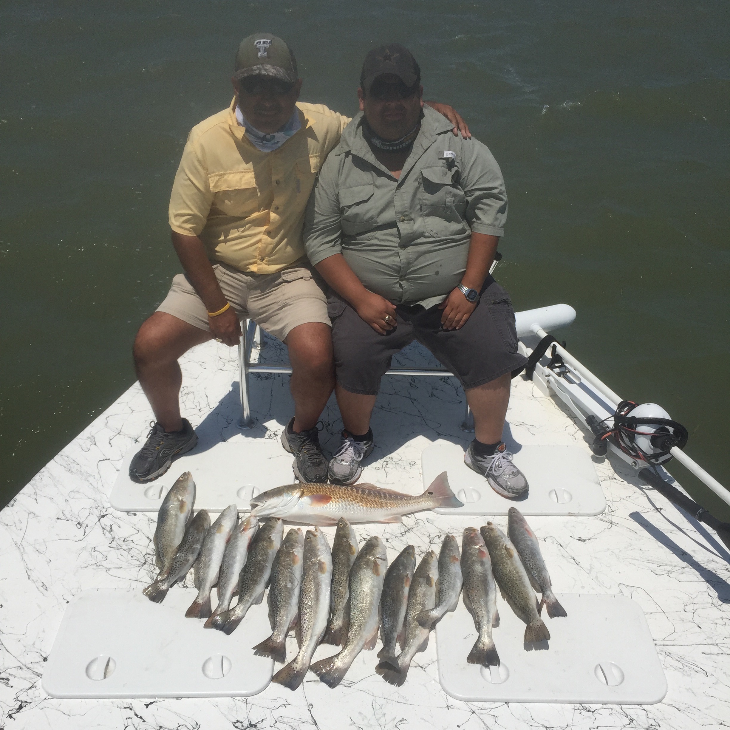 Jorge and Jorge with Trout and Redfish bay fishing guides in Texas